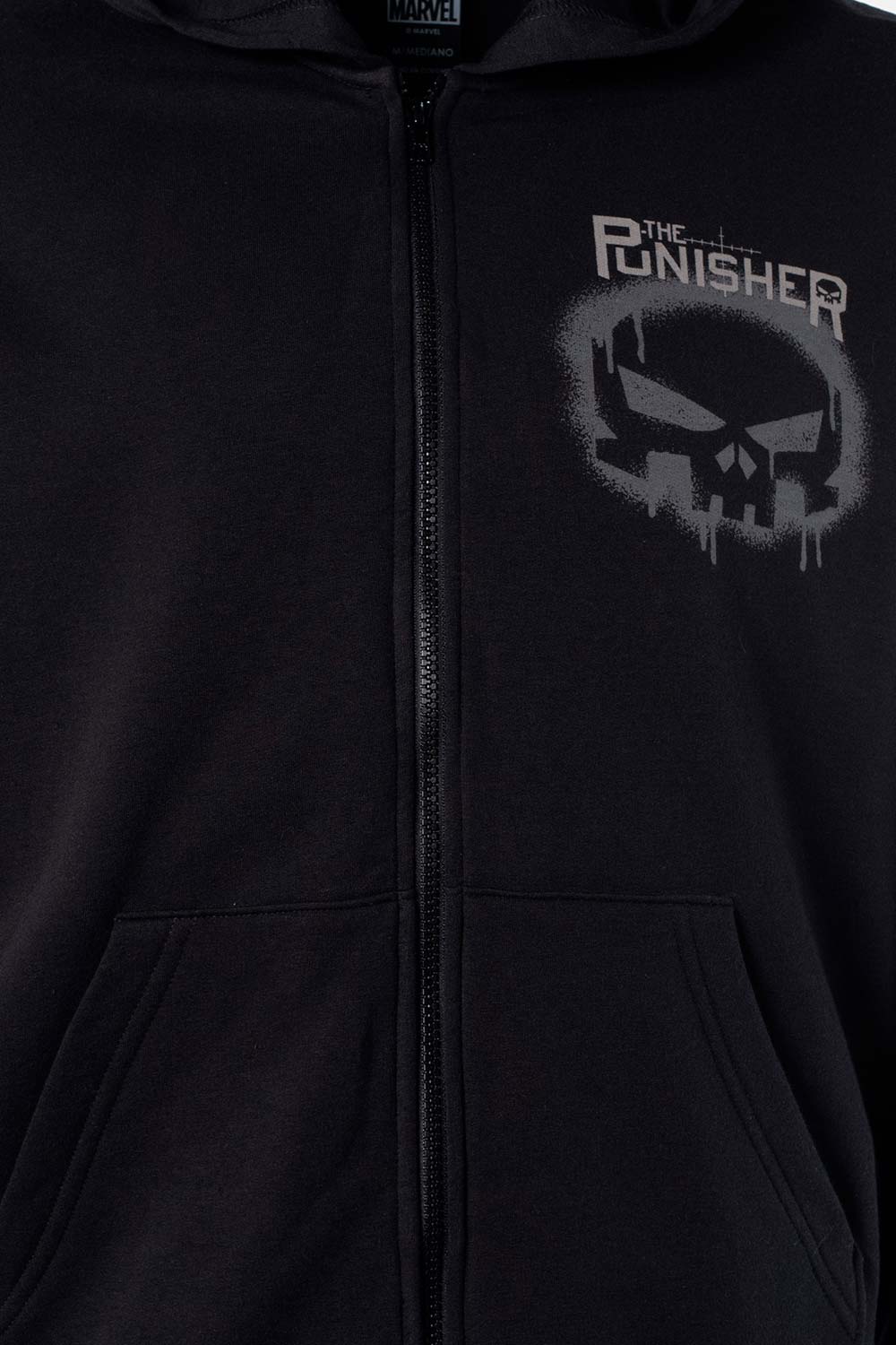 BUZO DE MARVEL NEGRO CON CAPUCHA PARA HOMBRE