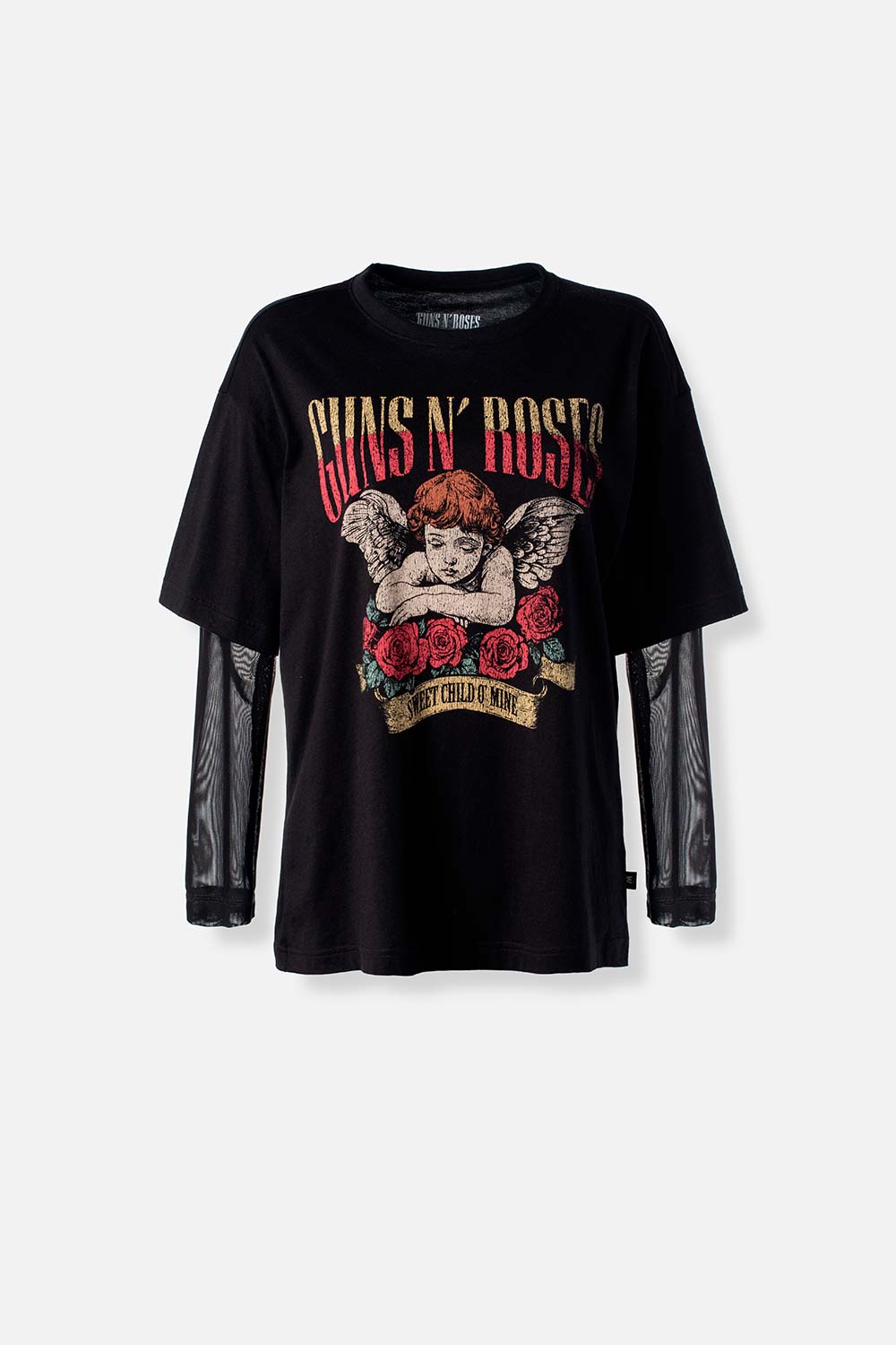 CAMISETA DE GUNS N' ROSES RELAX FIT PARA MUJER