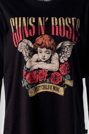 CAMISETA DE GUNS N' ROSES RELAX FIT PARA MUJER