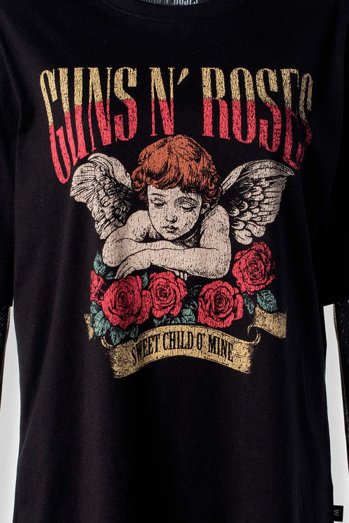 CAMISETA DE GUNS N' ROSES RELAX FIT PARA MUJER