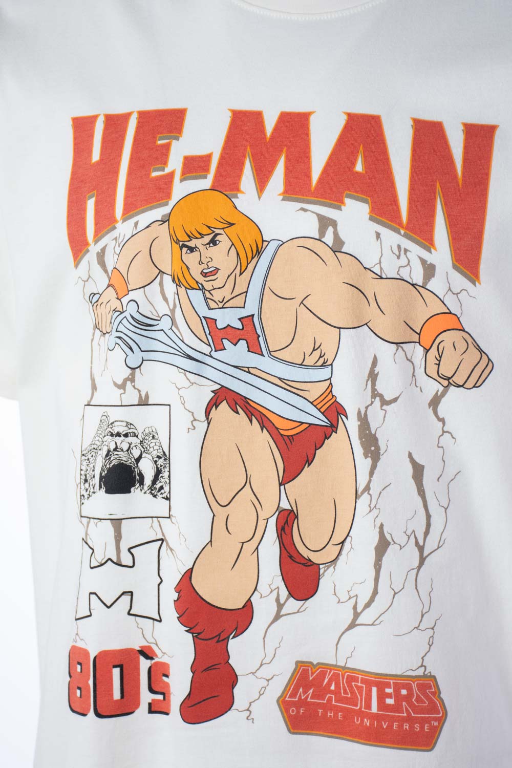 CAMISETA DE HE MAN BLANCA REGULAR FIT PARA HOMBRE