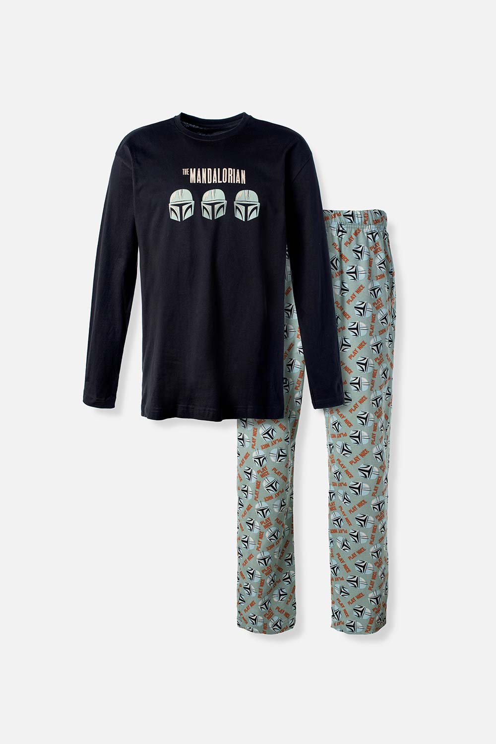 PIJAMA DE MANDALORIAN CON PANTALON Y BUZO LARGO PARA HOMBRE