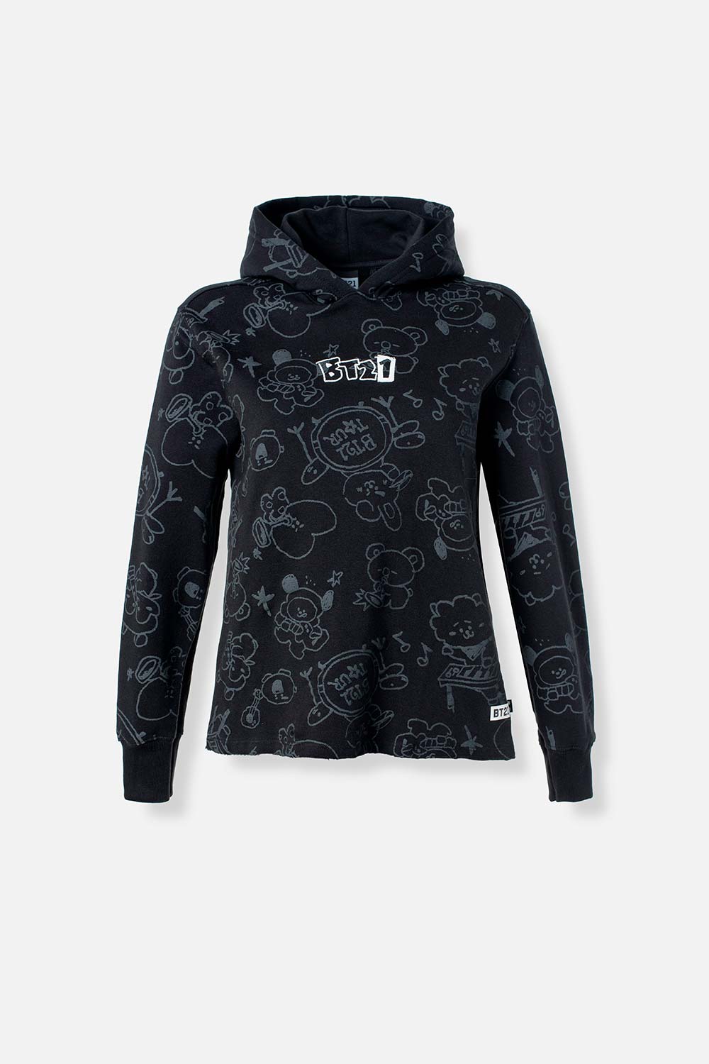 BUZO DE BT21 REGULAR FIT CON CAPUCHA PARA MUJER