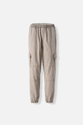 JOGGER DE MOVIES TAUPE CON ELÁSTICO EN CINTURA PARA MUJER