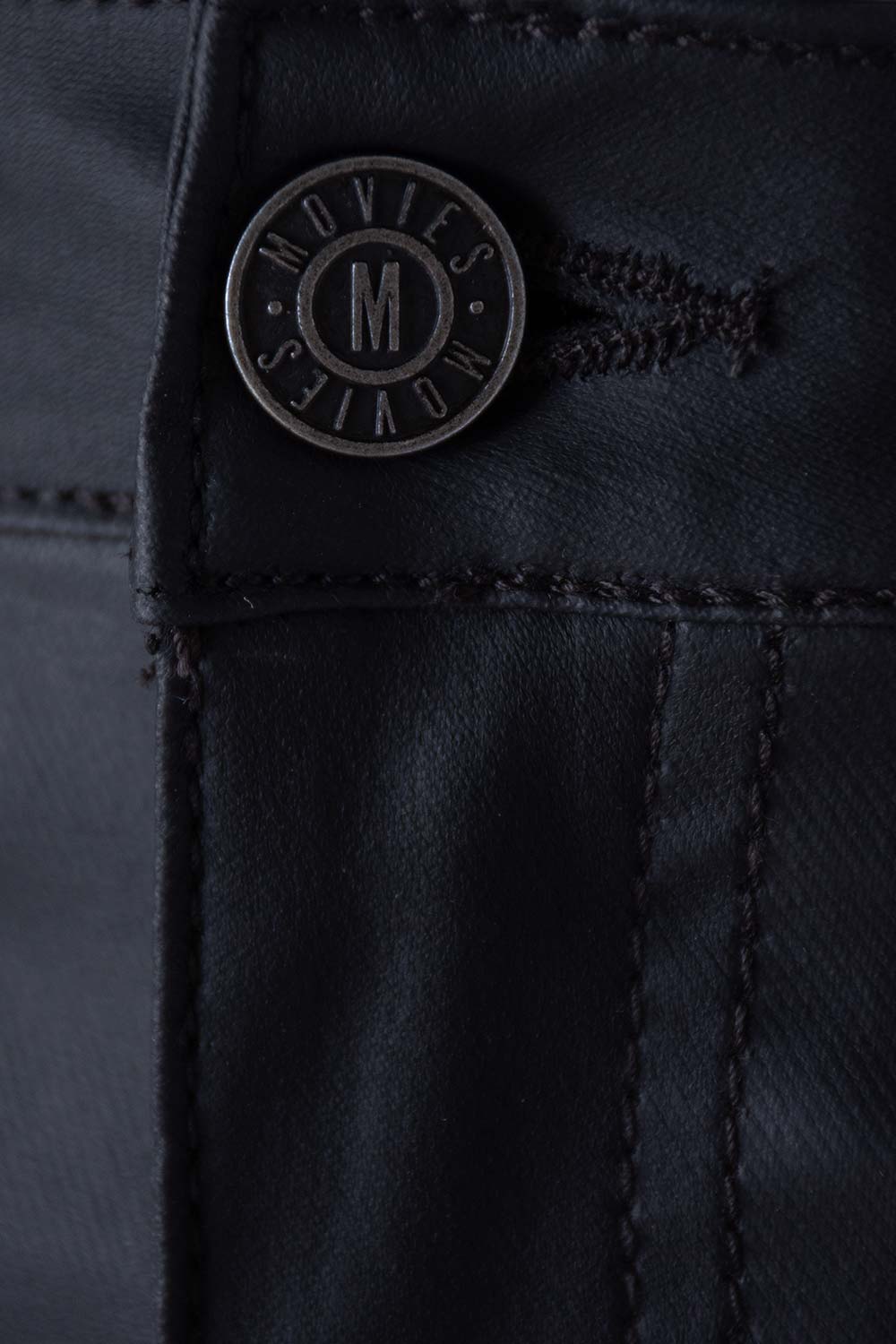 PANTALÓN DE MOVIES NEGRO EFECTO CUERO PARA MUJER