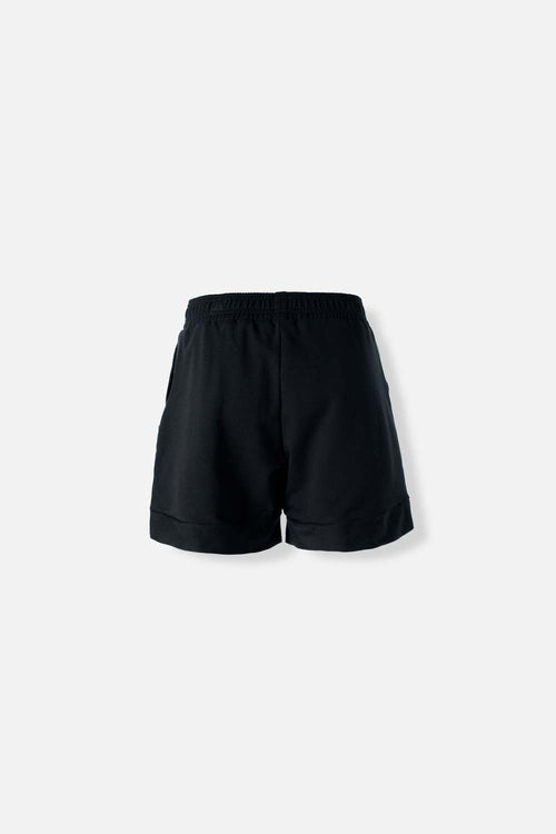 SHORT DE MOVIES CON CINTURA ELÁSTICA NEGRO PARA MUJER
