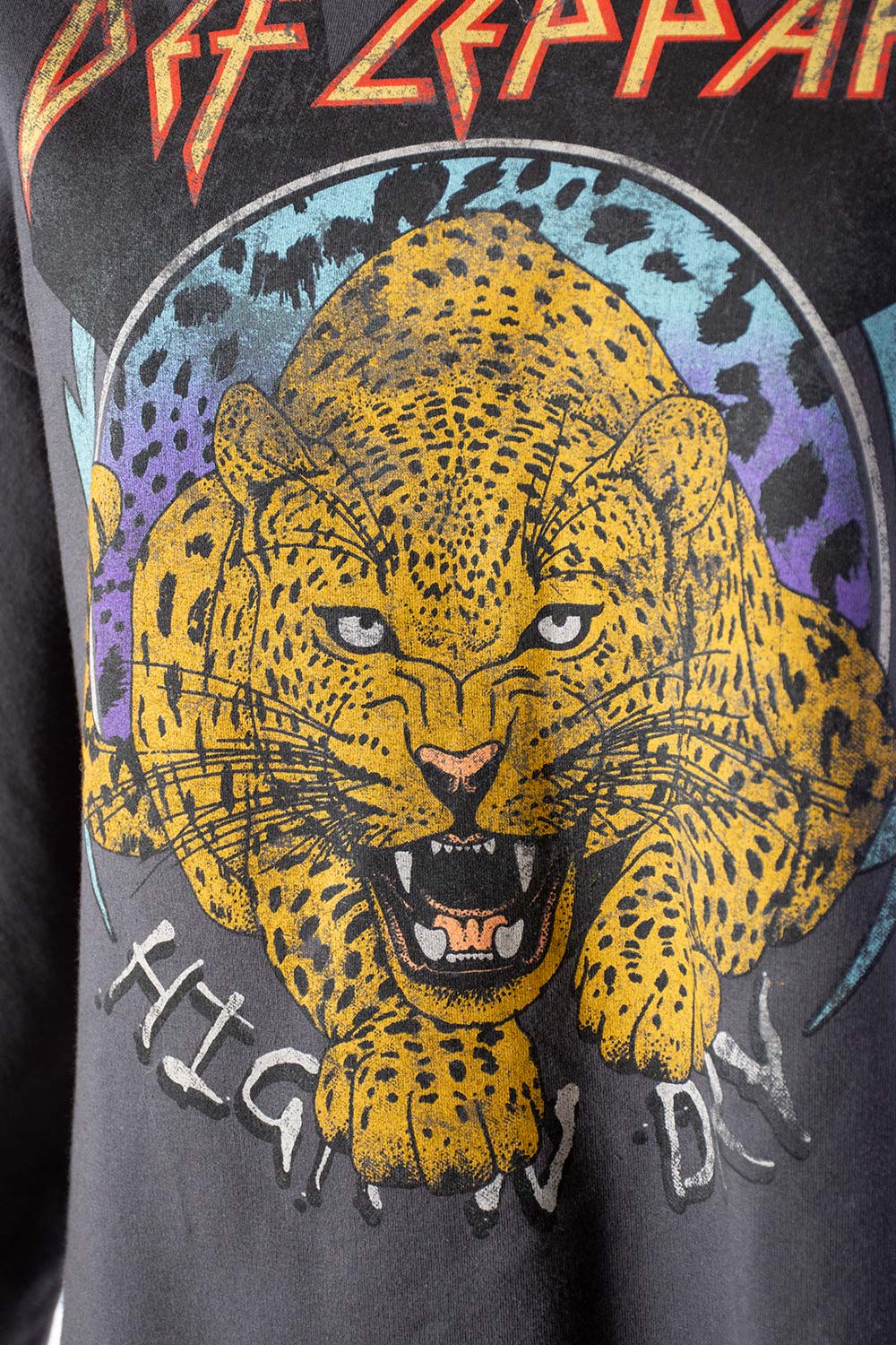 BUZO DE DEF LEPPARD CERRADO GRIS GRAFITO PARA MUJER