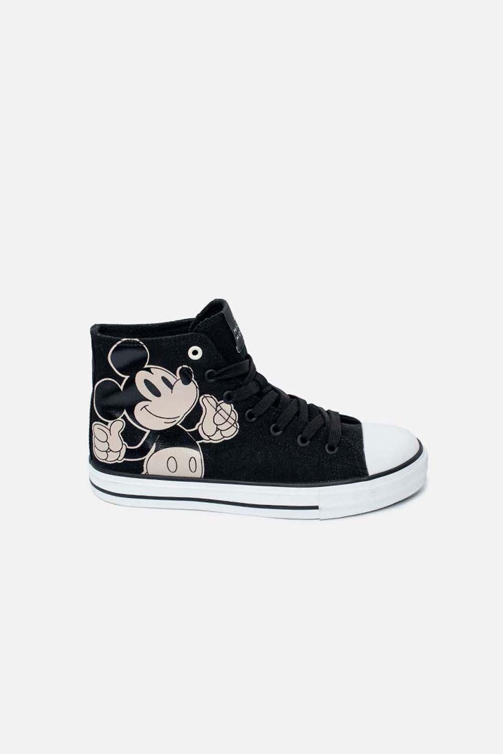 TENIS DE MICKEY MOUSE NEGRO PARA MUJER